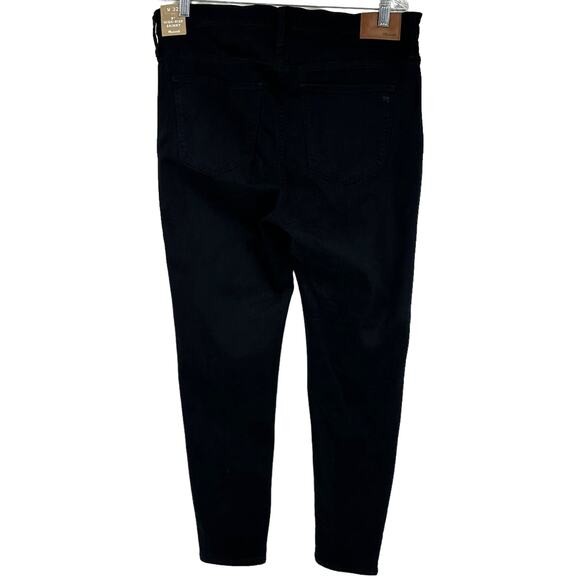 Madewell NWT 9" Mid Rise Skinny Jeans in Lunar Wash Black Size 32 Magic Pockets - Picture 3 of 12